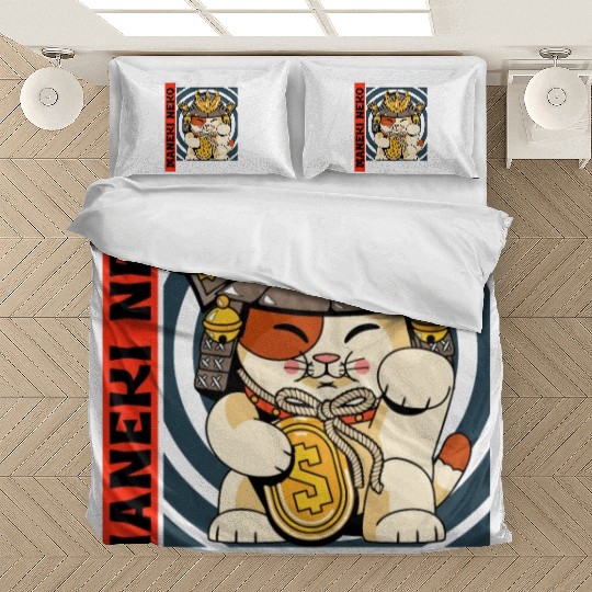 Adorable Maneki Neko Cat Bedding Sets