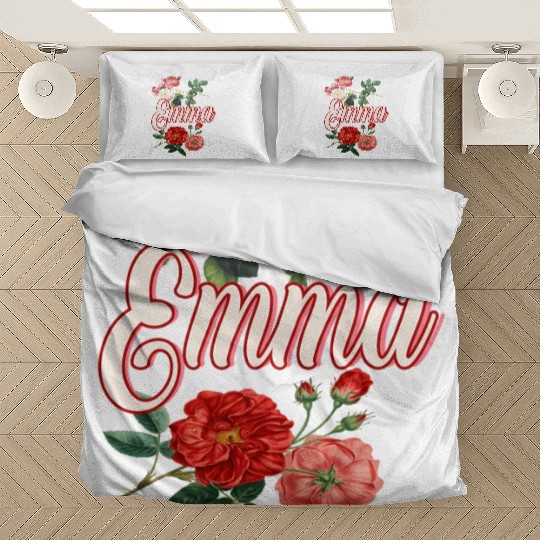 Emma Name With Flowers Bedding Sets