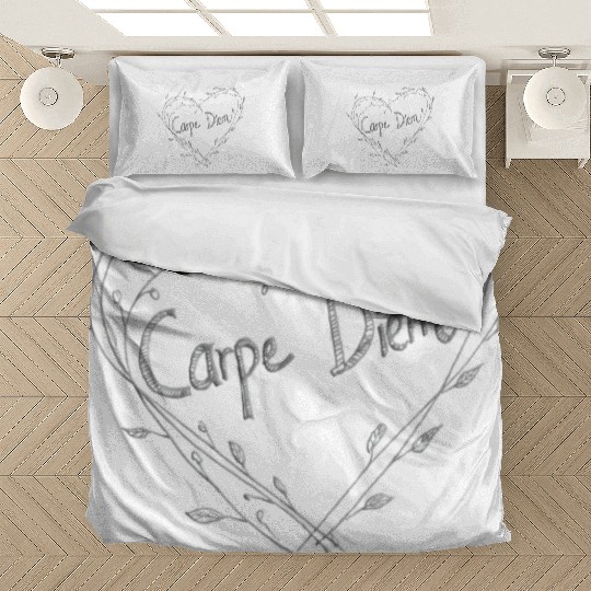 Carpe Diem Quote Heart Twigs Bedding Sets