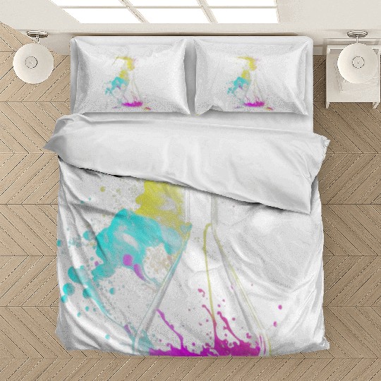 Chemist splash art tube retro chemistry laboratory Bedding Sets