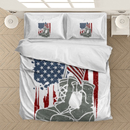 Friend Proud Military Friend Memorial Day Bedding Sets