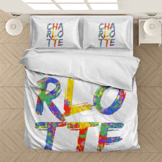 Charlotte Artwork Colorful Rainbow Carolina Bedding Sets