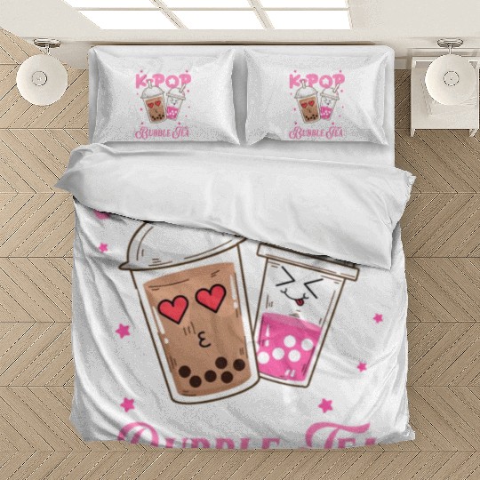 Boba Tea aii Anime Powered By Kpop And Bubble Bedding Sets