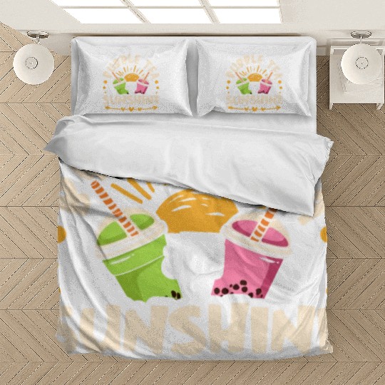 Bubble Tea And Sunshine Boba Tea Drinker Bedding Sets