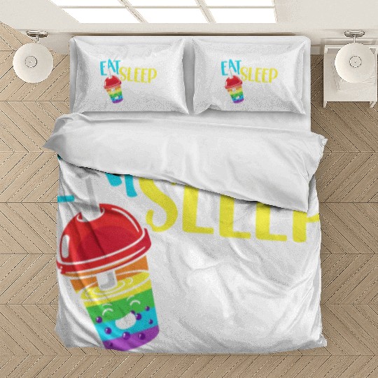 Eat Sleep Boba Tea Repeat Bubble Tea Lover Drinker Bedding Sets