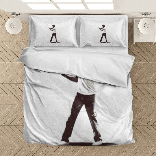 Golfer Afro Man Golf Player African American Bedding Sets