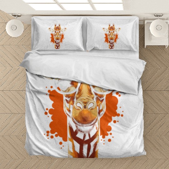 Giraffe with glasses Bedding Sets