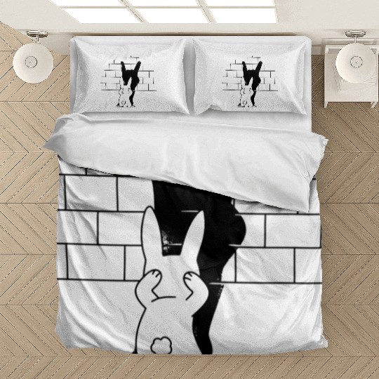 Rabbit Hand Shadow Rock And Roll Bunny Bedding Sets
