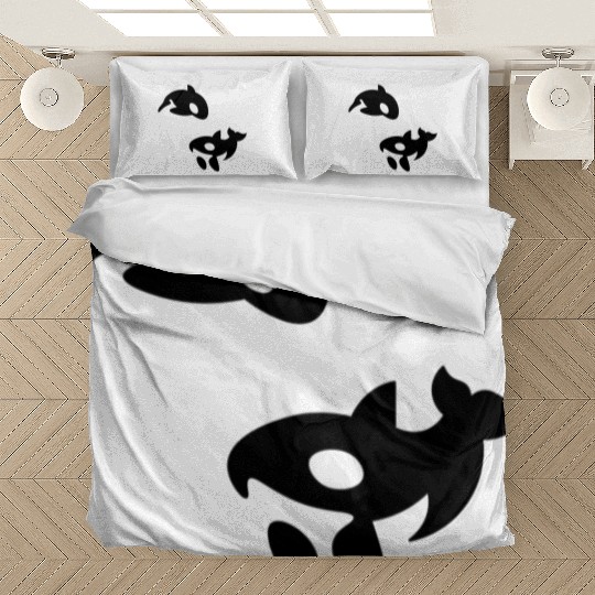 Orca Whale Sword Whale Back Fin Mammal Orcas Bedding Sets