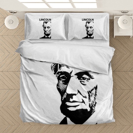 Black White Abraham Lincoln Bedding Sets