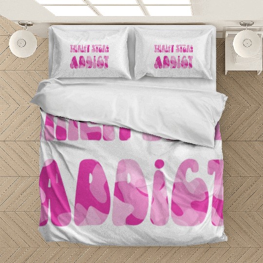 Thrift Store Addict pink camo Bedding Sets