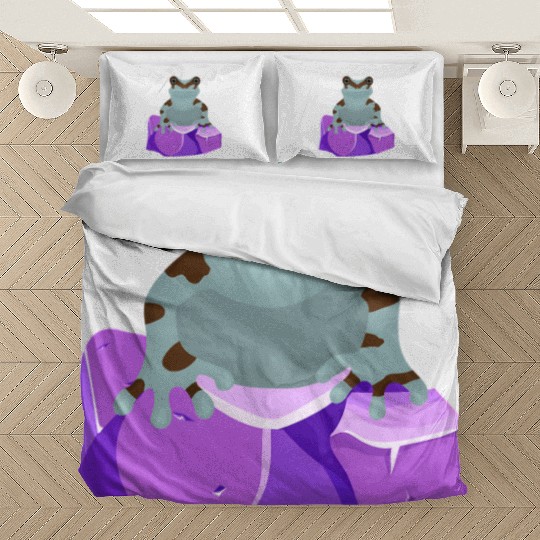 Frog Crystal Amethyst Gemstone For Toad Owners Bedding Sets