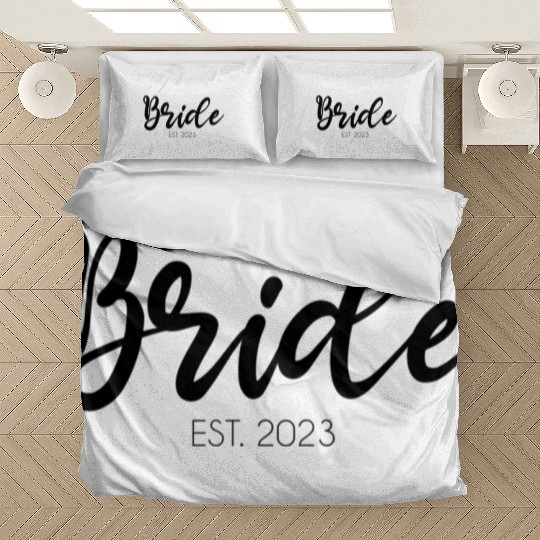 Wedding Bride Est 2023 Bridal Bedding Sets