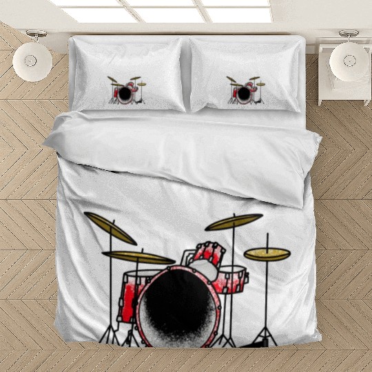 Drummer Ugly Christmas Musician Drum Teacher Bedding Sets