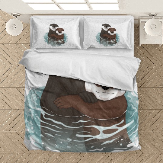 Otters Swimming Summer Bedding Sets