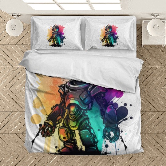 Retro Robot Cute Robotic Engineer Technology Bedding Sets