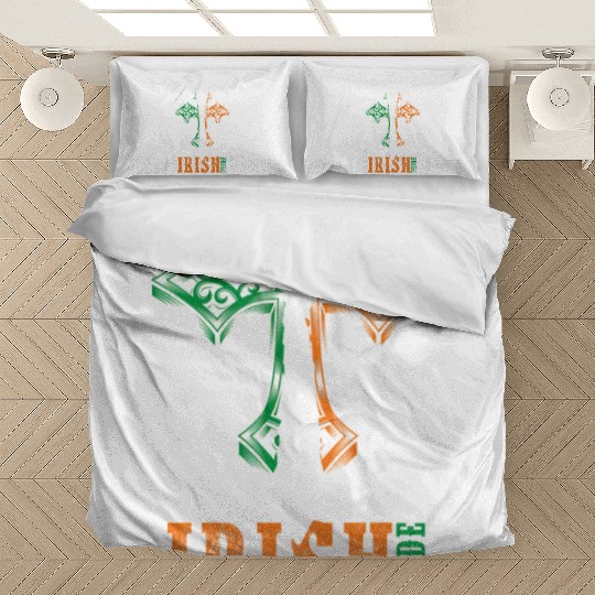 Irish American Flag Celtic Cross Bedding Sets