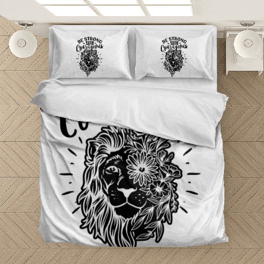 Be Strong And Courageous Lion Bedding Sets
