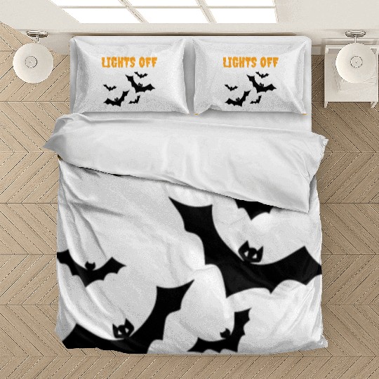 Lights off Scary Bats Halloween Bedding Sets