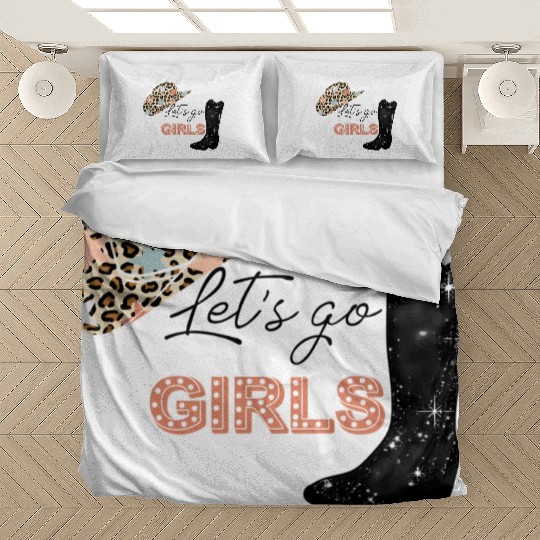 Leopard Cowboy Boots Let'S Go Western Cow Bedding Sets