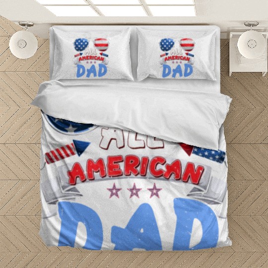 All American Dad US Patriots Fathers America Party Bedding Sets
