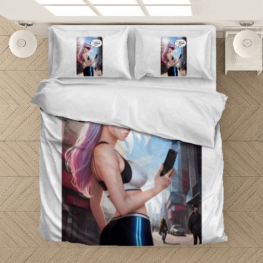 Cyberpunk Waifu Influencer Design 7 Bedding Sets