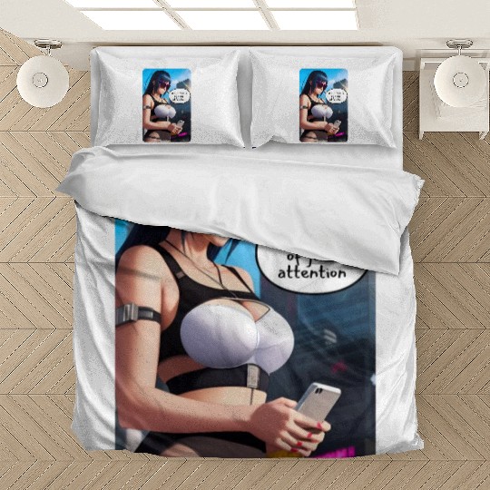 Cyberpunk Waifu Influencer Design 8 Bedding Sets