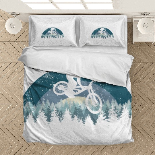 Mountain Bike Retro Bedding Sets