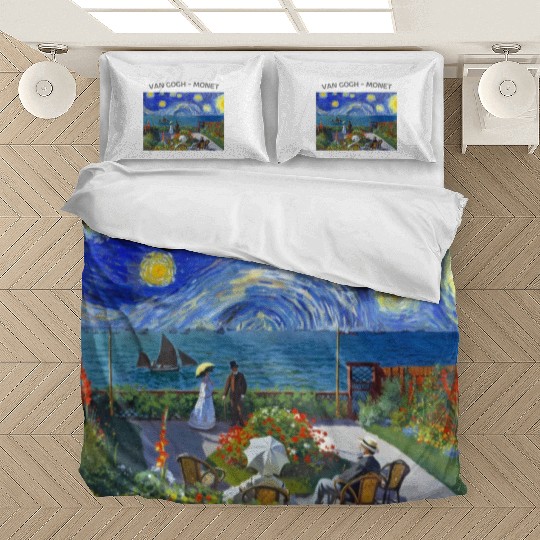 Starry Night Garden At Sainte Adresse Impressionis Bedding Sets
