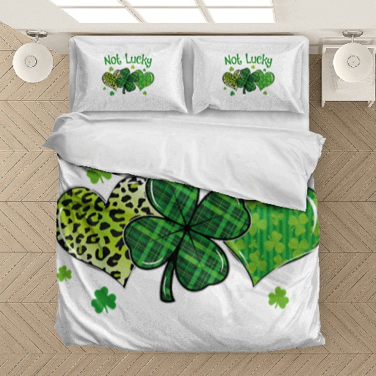 Not Lucky ly Blessed Christian Shamrock St Bedding Sets
