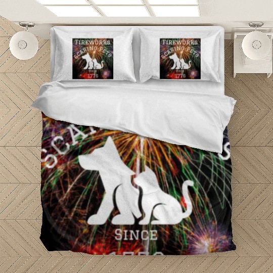 Fireworks Scaring Pets Since 1776 Bedding Sets