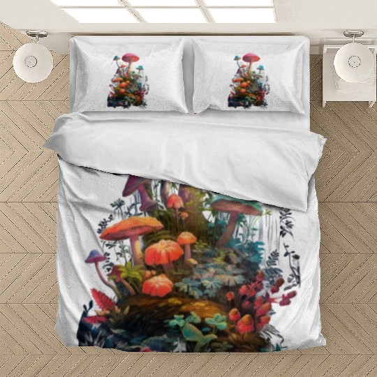 Trippy Neon Mushrooms #11 Bedding Sets