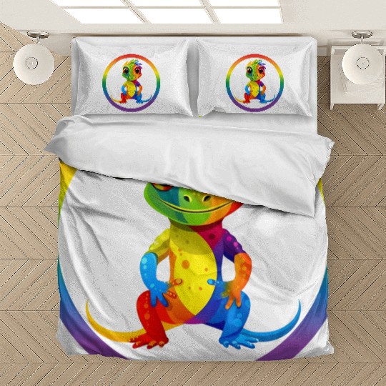 Gay Pride Gecko Bedding Sets