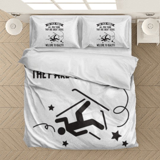 All Men Are Great Skiers Bedding Sets