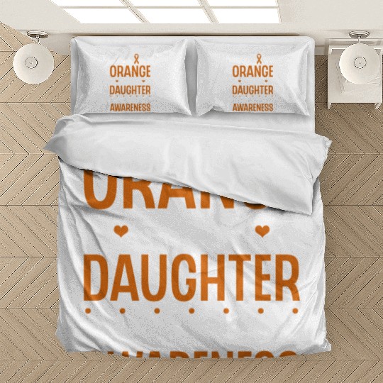 I Wear Orange For My Daughter Multiples Sclerosis Bedding Sets
