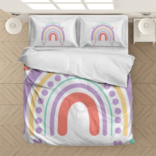 Mental Health Matters | Rainbow Peach Candy Bedding Sets