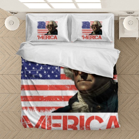 Merica George Washington Independence Day USA Bedding Sets