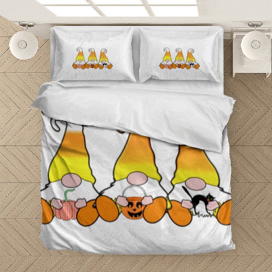Halloween Gnome Candy Corn Gnomes Trick Or Treat Bedding Sets
