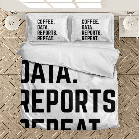 Coffee Data Reports Repeat Bedding Sets