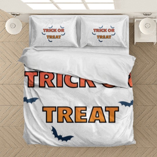 Halloween Trick Or Treat green Bedding Sets
