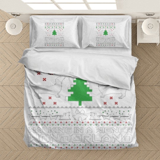 Dachshund Ugly Doxie Santa Bedding Sets