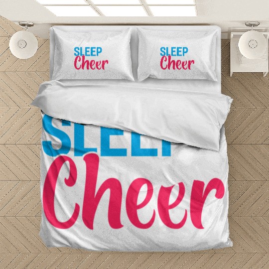 Eat Sleep Cheer Repeat Funny Cheerleader Cheering Bedding Sets