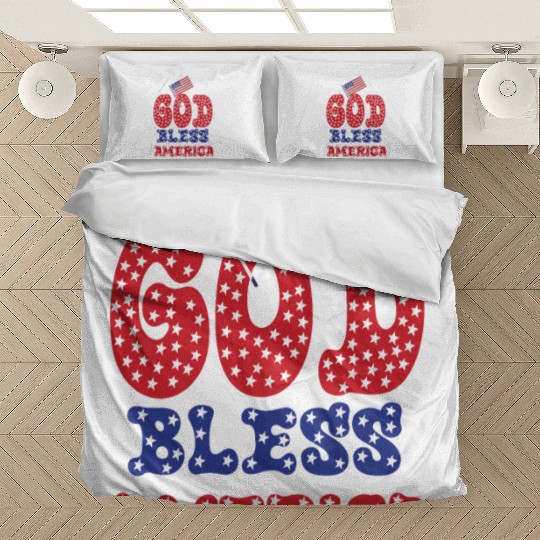 PATRIOTIC DAY GOD BLESS AMERICA Bedding Sets