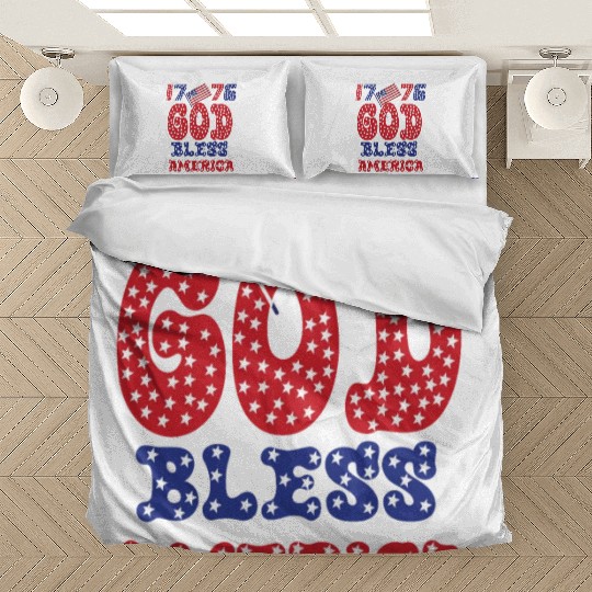 1776 GOD BLESS AMERICA FOR FREEDOM Bedding Sets