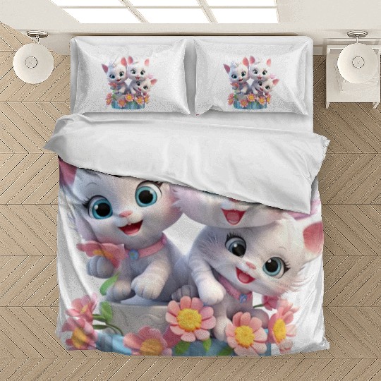 Cute Kittens 3D Ai Art Bedding Sets