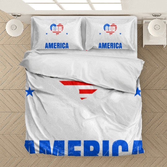 God Bless America Independence Day Party USA Bedding Sets