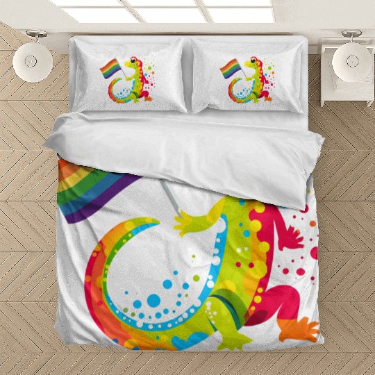 Gay Pride Gecko Bedding Sets