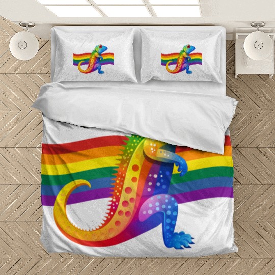 Gay Pride Gecko Bedding Sets