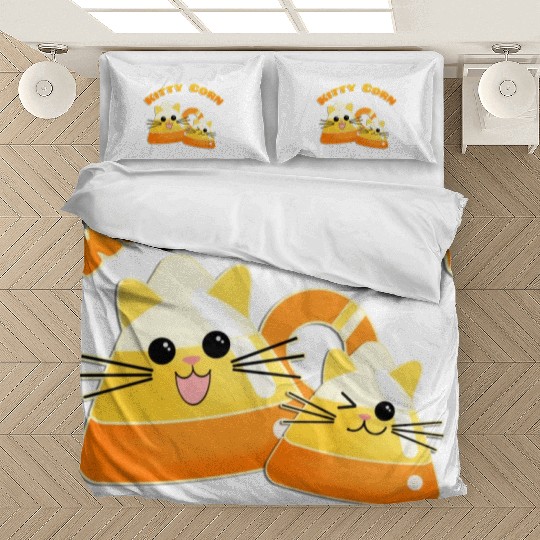 Kitty Candy Corn Bedding Sets