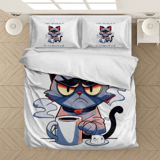 Grumpy cat morning person Bedding Sets